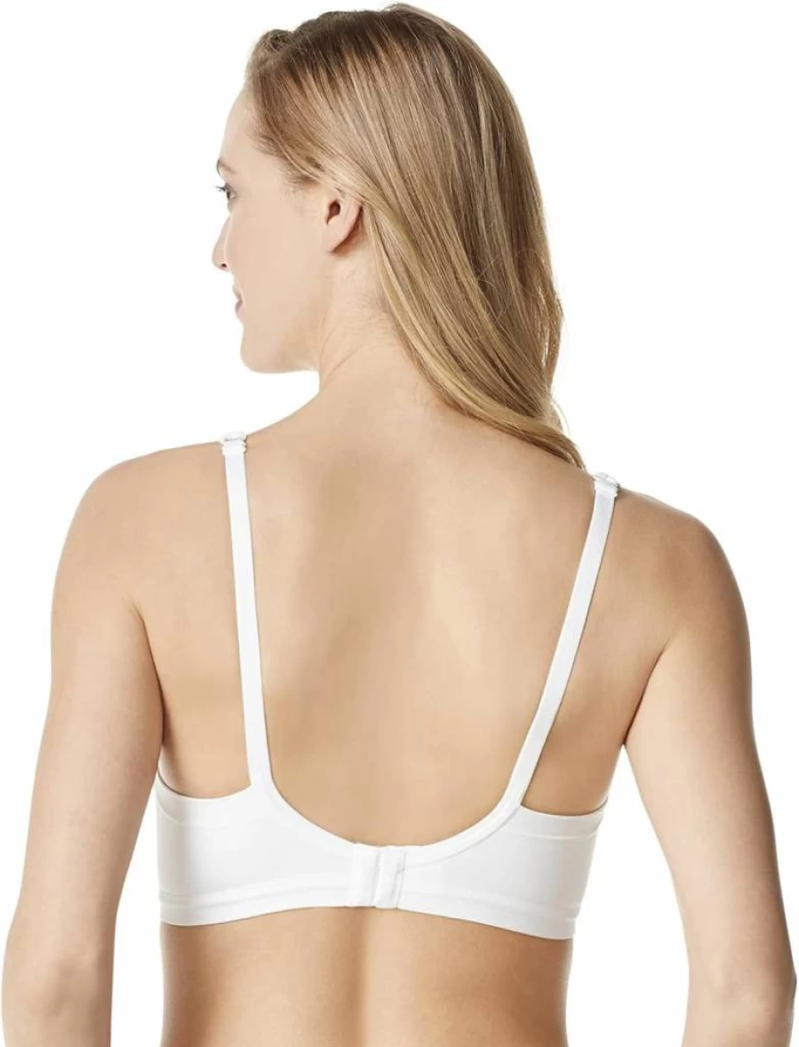 Warner's Women's Comfort Bra - Wireless, Lightly Lined, Seamless Stretch, Convertible, Dig-Free Band RM0911A