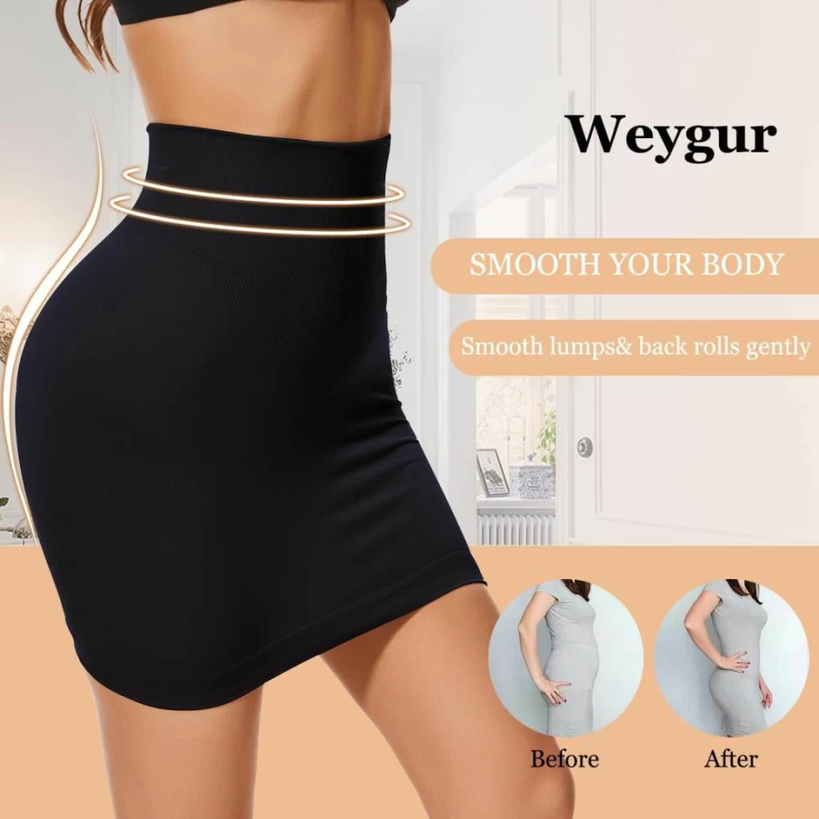 Weygur Women's Tummy Control Body Shaper Dress - Seamless Shapewear Slip for Under Dresses