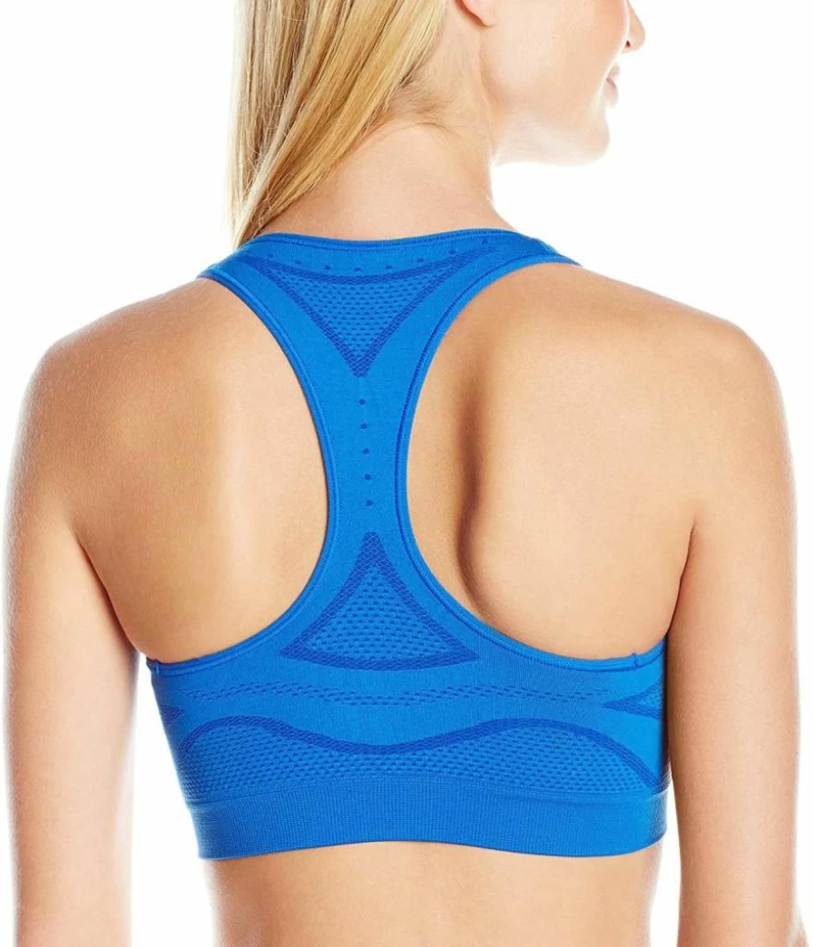 Hanes Women's Seamless Racerback Sports Bra - Moisture-Wicking, Moderate Support, 1 or 3 Pack Workout Bras