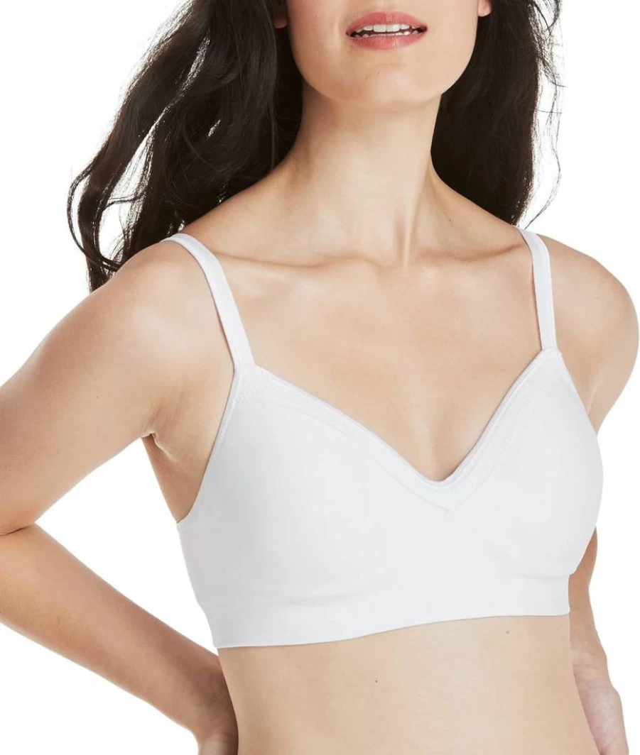 Hanes Women's SmoothTec ComfortFlex Fit Wirefree Bra MHG199 - Wireless Comfort Bra for Women - Soft Support Everyday Bra