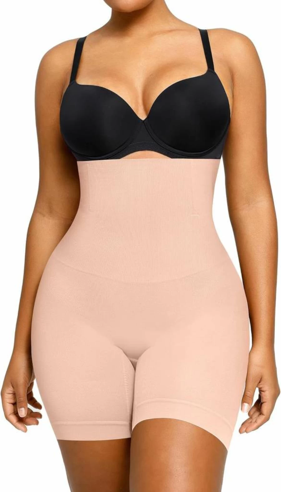 SHAPELLX High Waisted Tummy Control Shapewear Thong - Seamless Waist Slimming Girdle for Women