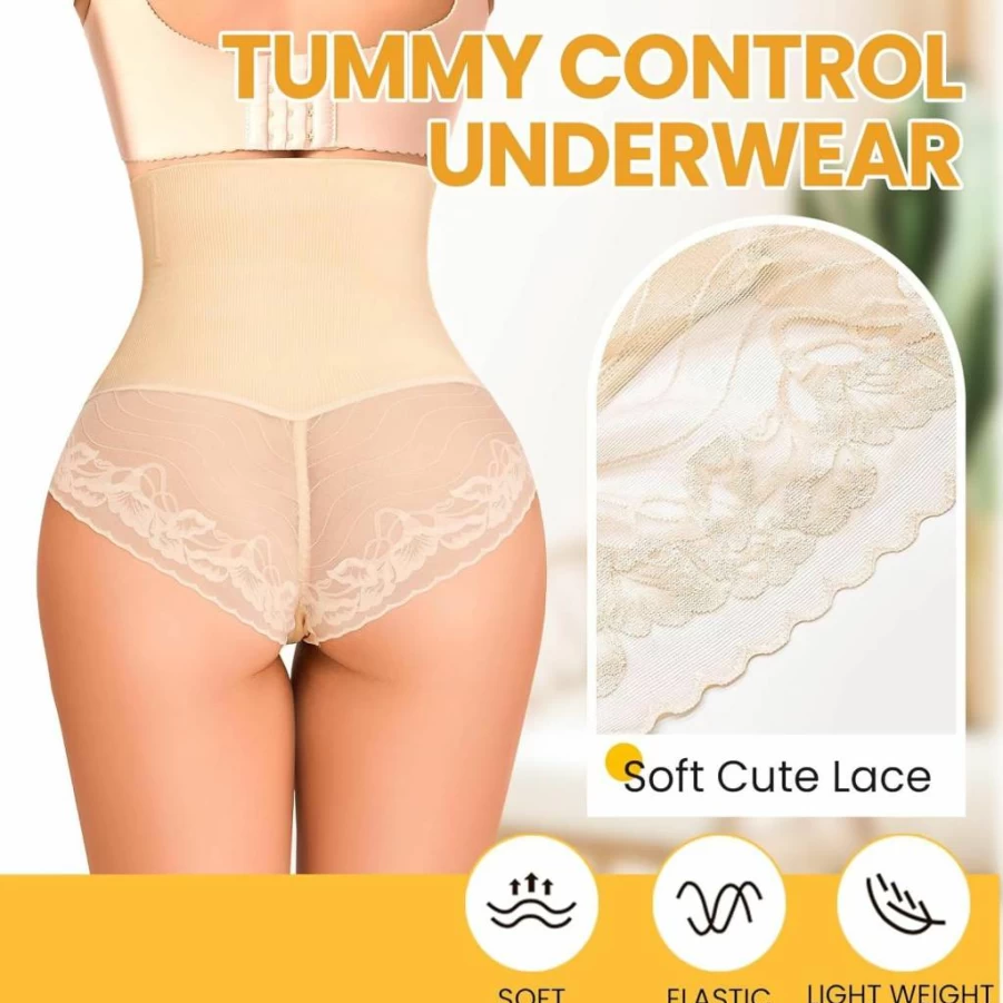 HMQ Women's Seamless Tummy Control Shapewear Panties - Slimming Body Shaper for Everyday Wear