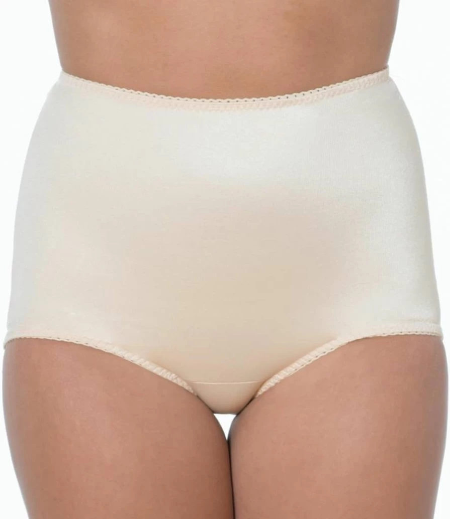 Rago 511 High-Rise Tummy Control Light Shaping Brief | No Show Seams & Cotton Crotch | Made in USA | Sizes S-14XL