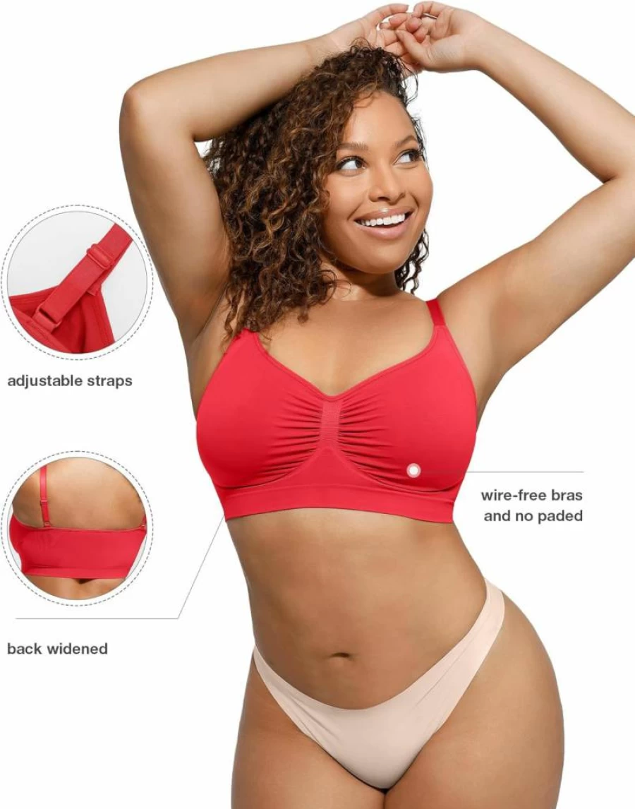 Lover-Beauty Women's Wireless Seamless Bra - Adjustable Soft Comfort Bralette for Everyday Wear No Underwire