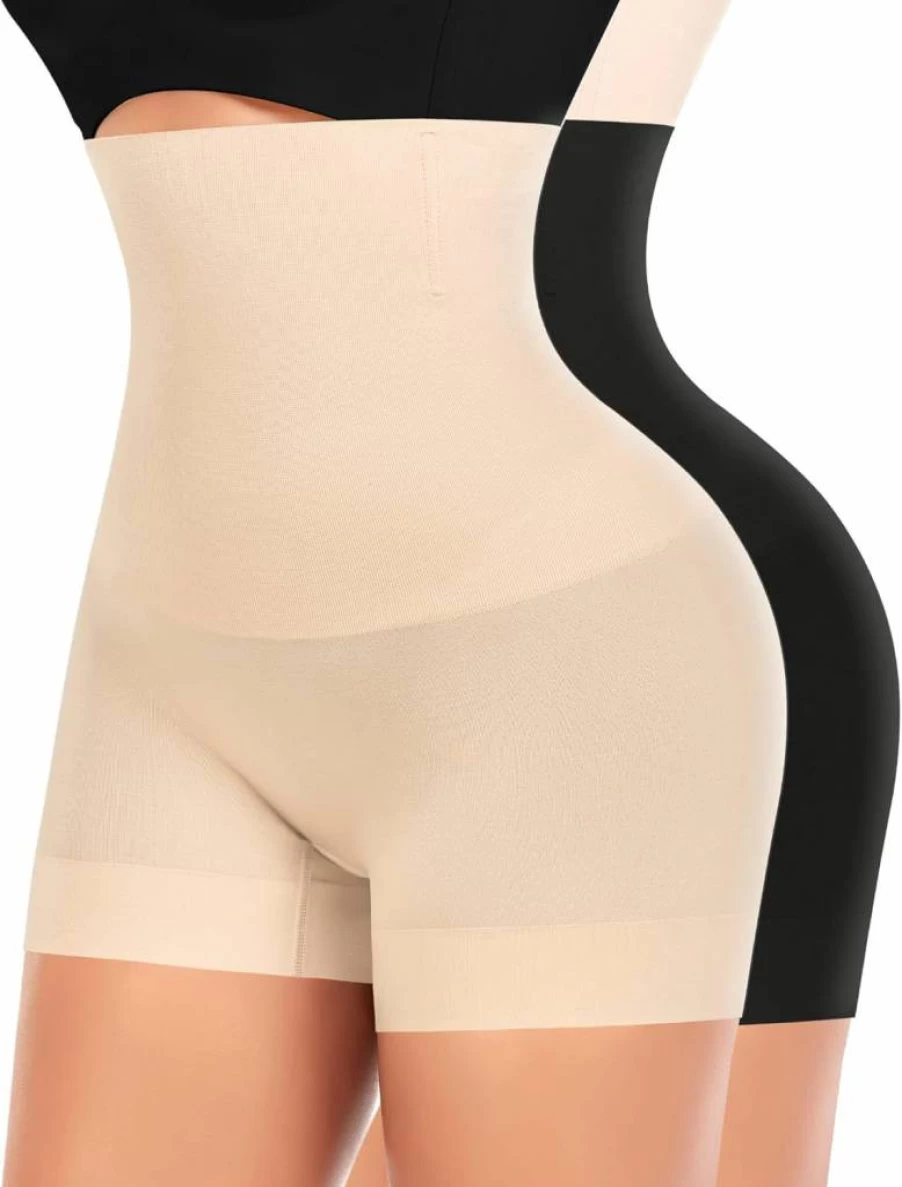 Werena Women's Seamless Tummy Control Boyshorts - Shaping Shapewear Under Dress Slip Shorts Panties