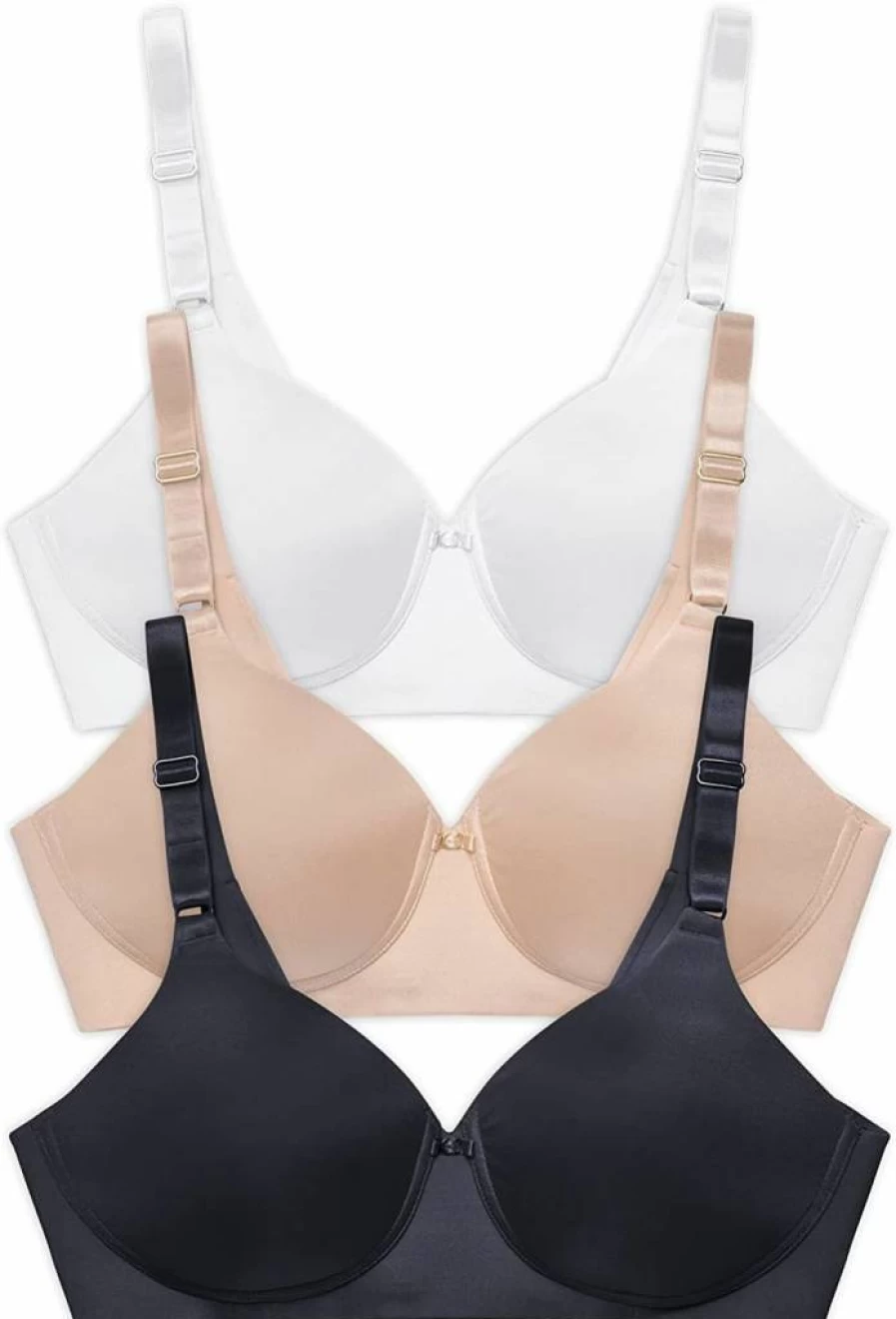 Vanity Fair Women's Full Coverage Bra 4-Way Stretch Lightly Lined Smoothing Back Support Up to DD Cup