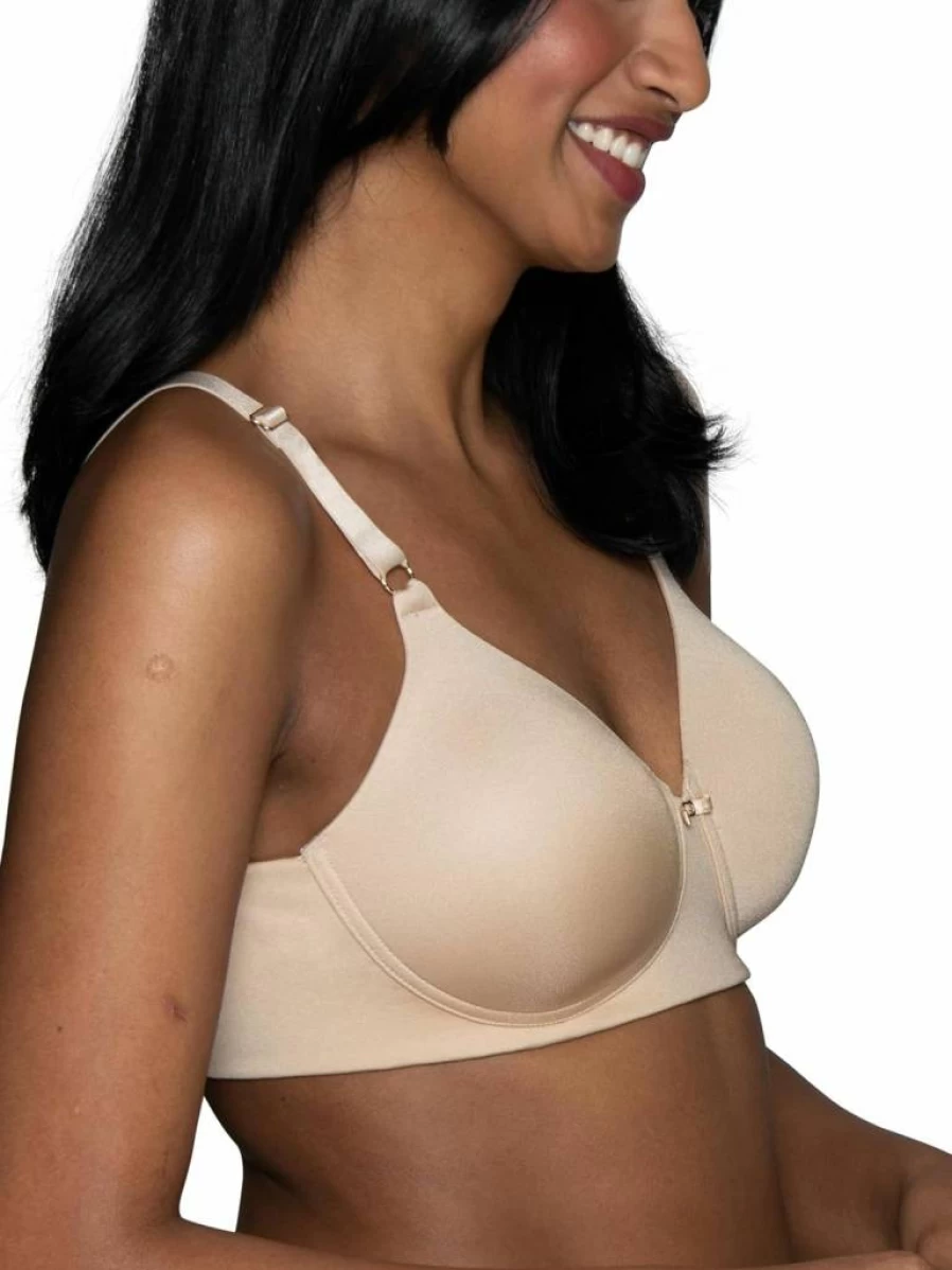 Vanity Fair Women's Full Coverage Bra 4-Way Stretch Lightly Lined Smoothing Back Support Up to DD Cup