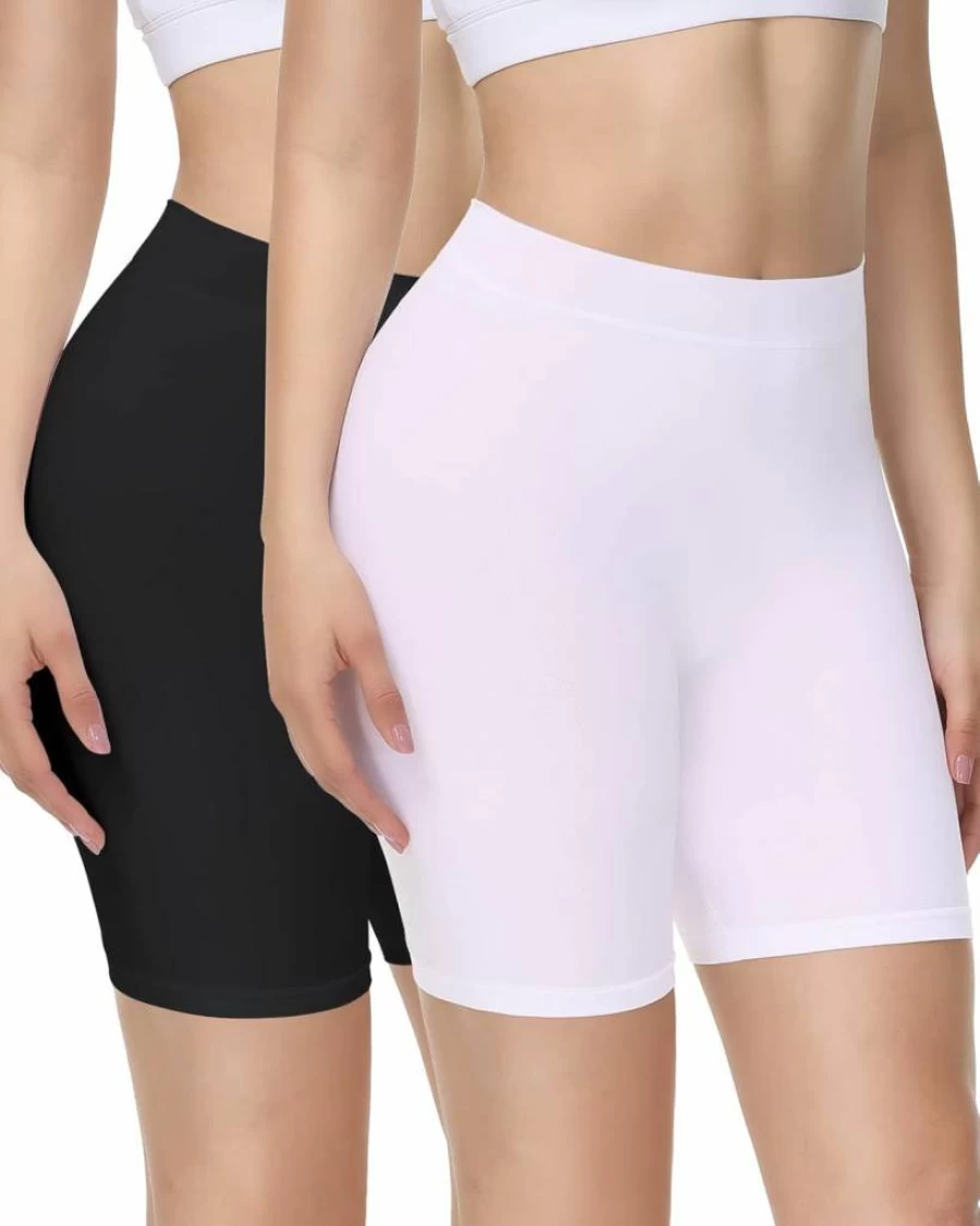 Yeblues Women's High Waist Seamless Boyshorts - Soft Yoga Shorts for Under Dresses, Biking & Comfort