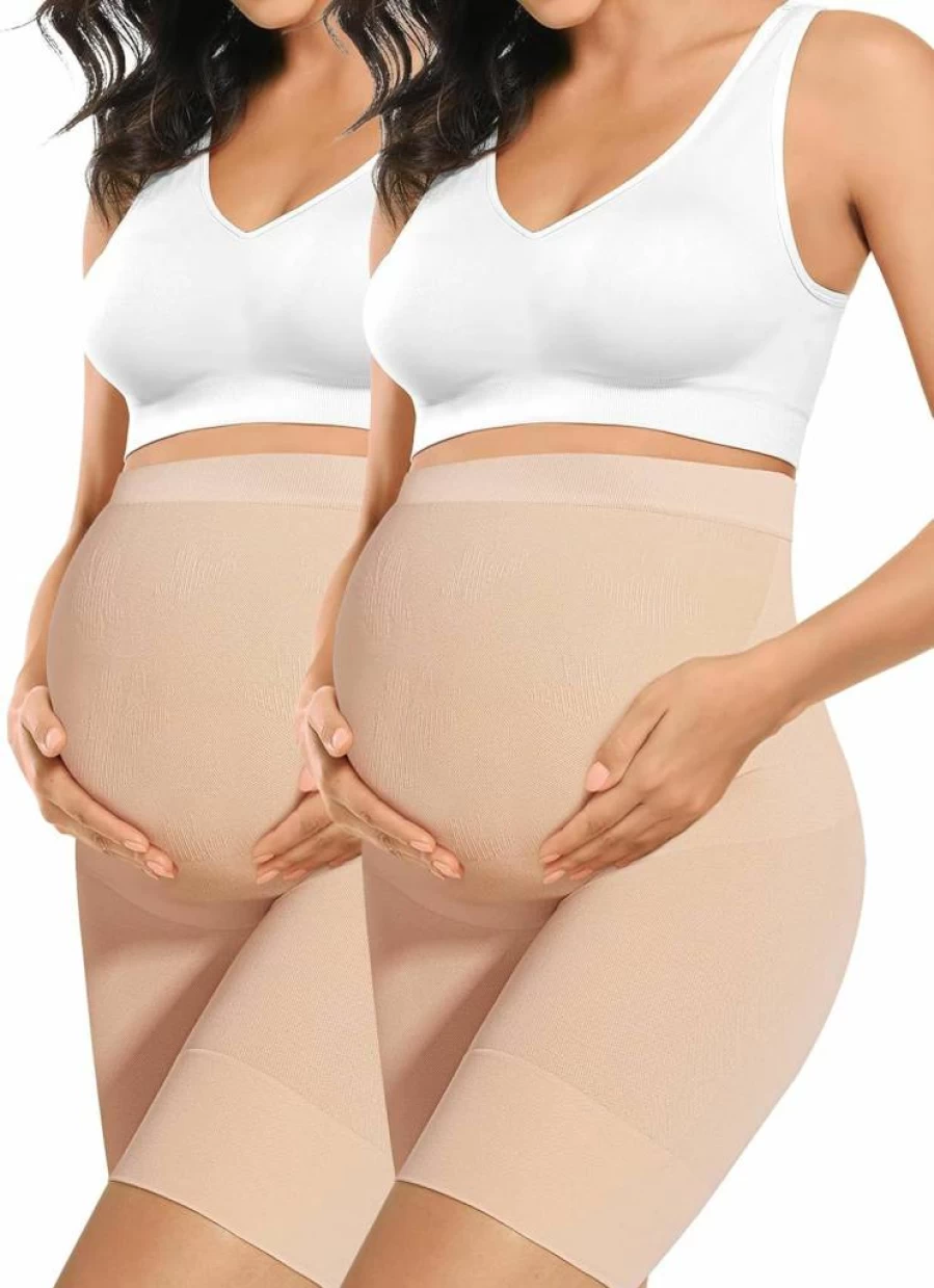 Peauty Premium Maternity Shapewear for Women – High Waisted Pregnancy Underwear with Soft Abdominal Support & Anti-Chafing Mid-Thigh Design