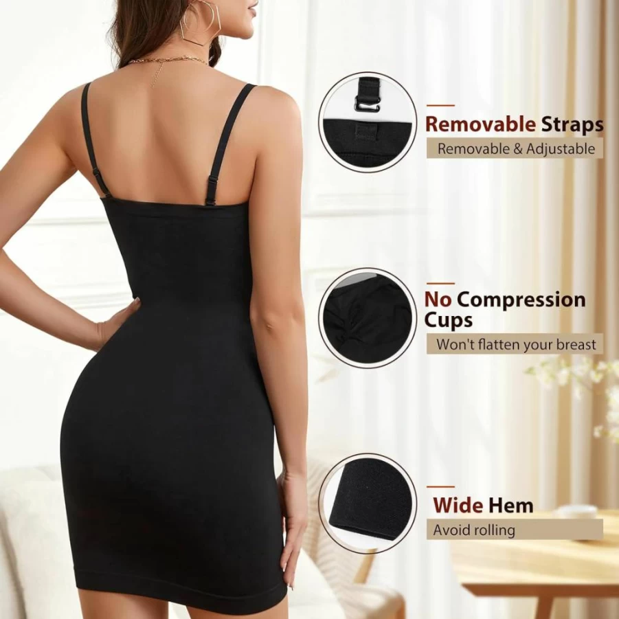 Takusun Women's Seamless Strapless Body Shaper Tube Slip for Smoothing Under Dresses