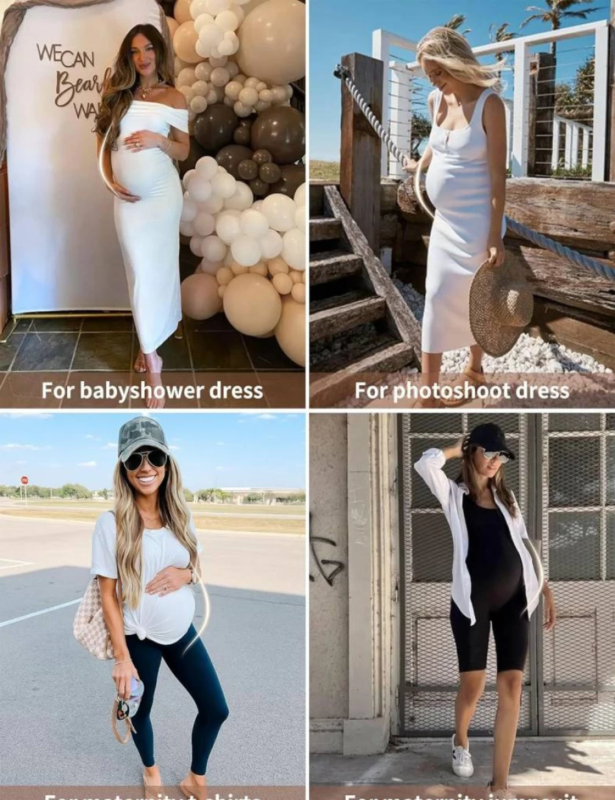 MUSIDORA Seamless Maternity Panties - Over Bump Shapewear for Pregnancy, Baby Showers & Photoshoots