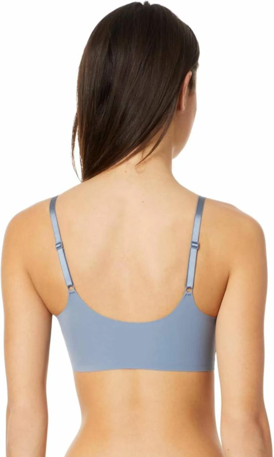 Calvin Klein Women's Seamless Adjustable Bralette Bra - Comfortable Skinny Strap Invisible Underwear