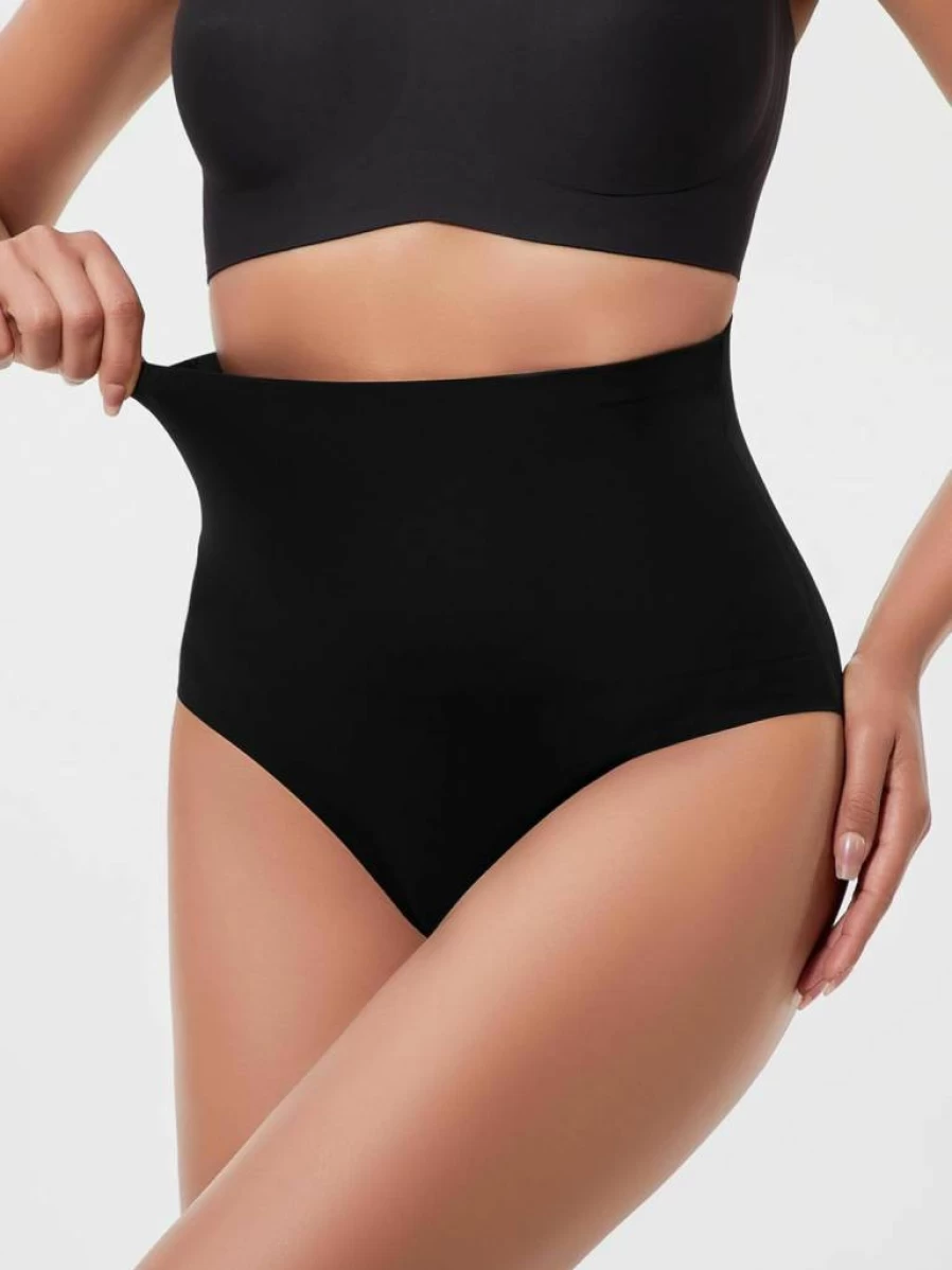 Habibee High Waisted Tummy Control Shapewear for Women - Seamless No Show Nylon Panties & Briefs