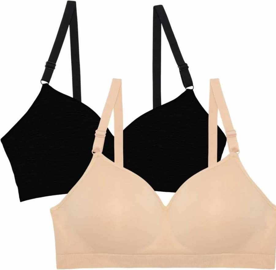 Fruit of the Loom Women's Comfortable Seamless Wire-Free Push-Up Bra for Everyday Wear