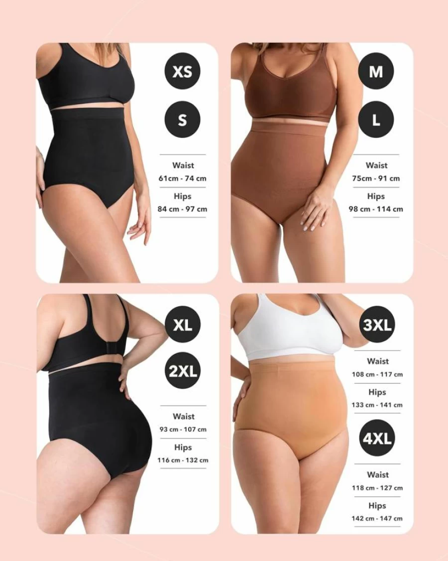 SHAPERMINT Women's High-Waist Tummy Control Shapewear Panty - Slimming Body Shaper for Everyday Wear