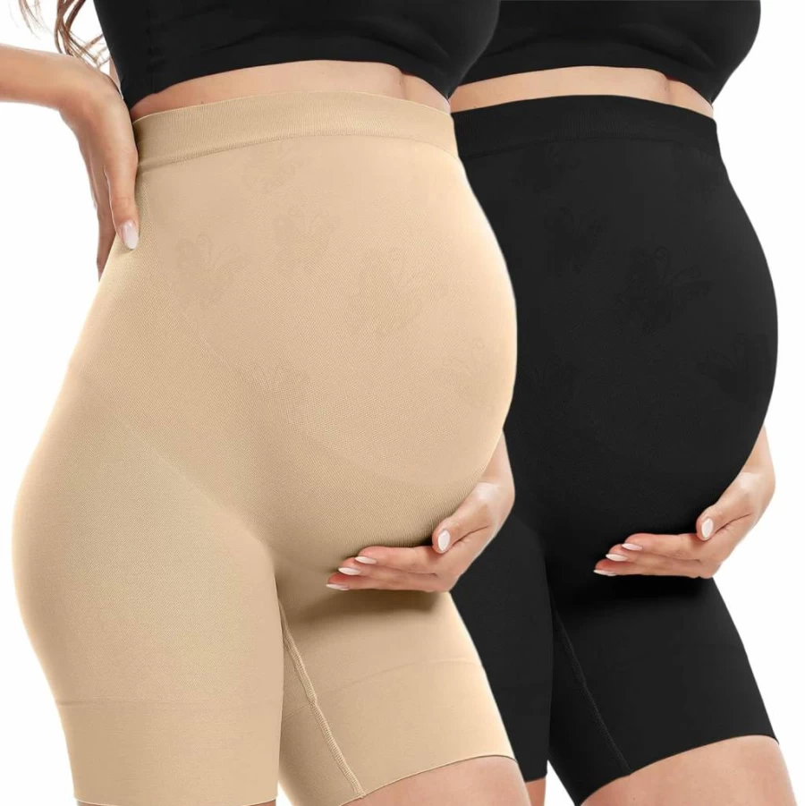 XNHAN Secret Fit Shaper Panty - Seamless Maternity Shapewear for Belly Support, Thigh Chafing Prevention, Comfortable Postpartum Underwear for Women S-XXXL