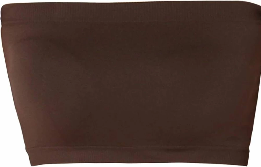 TheMogan Women's Seamless Bralette - Strapless Tube Top, Nylon/Spandex Stretch, Comfortable Wireless Bandeau Bra