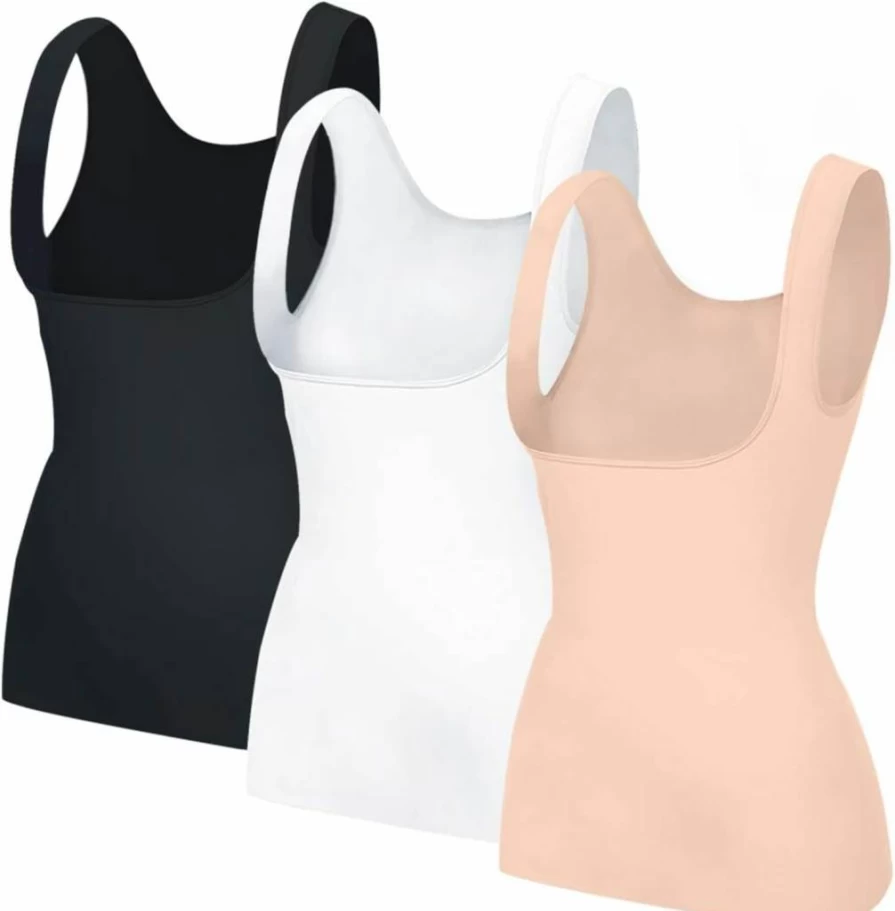 EUYZOU Women's Seamless Underbust Shapewear Tank Top - Tummy Control Compression Camisole for Slimming & Smoothing