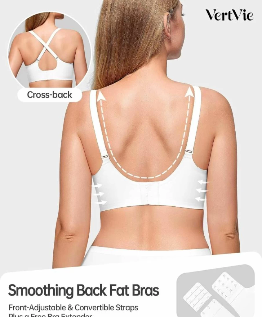 Vertvie Wireless Seamless Bras for Women - Comfortable Full Coverage Push Up Bralette, No Underwire Support, Everyday Wear