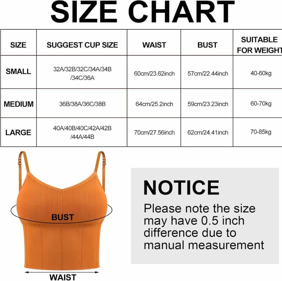 Giegxin 8-Pack Seamless Sports Bras for Women - Low Impact Workout Bralettes, Adjustable Straps Gym Camisoles for Yoga, Sleep & Athletic Wear