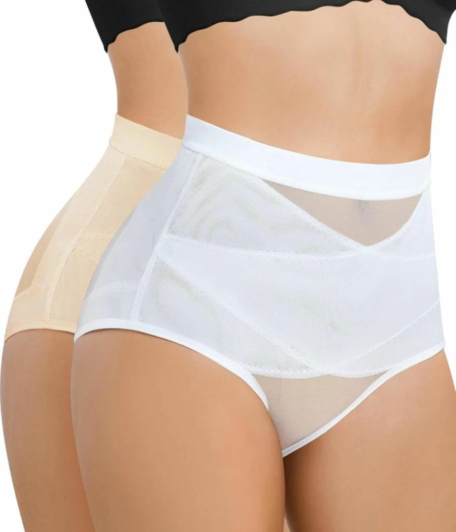 Nebility Women's 2-Piece Tummy Control Shapewear Set - Seamless Butt Lifting Bodysuit & Waist Trainer for Belly Fat Reduction