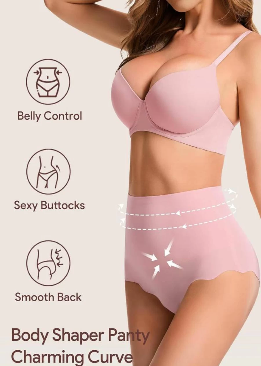 HBselect High Waisted Tummy Control Shapewear for Women - Seamless Body Shaper Briefs & Girdle Underwear