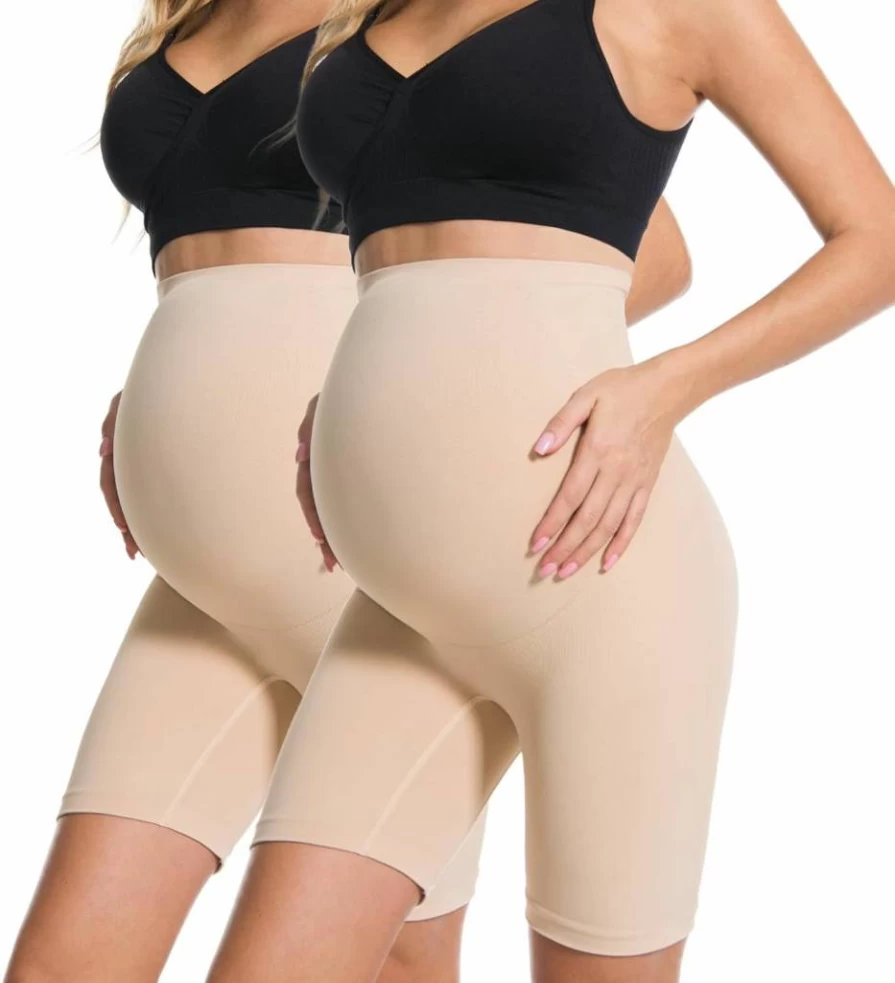 HOFISH High Waist Maternity Underwear – Seamless Pregnancy Shapewear for Women, Supportive Over Bump Comfort