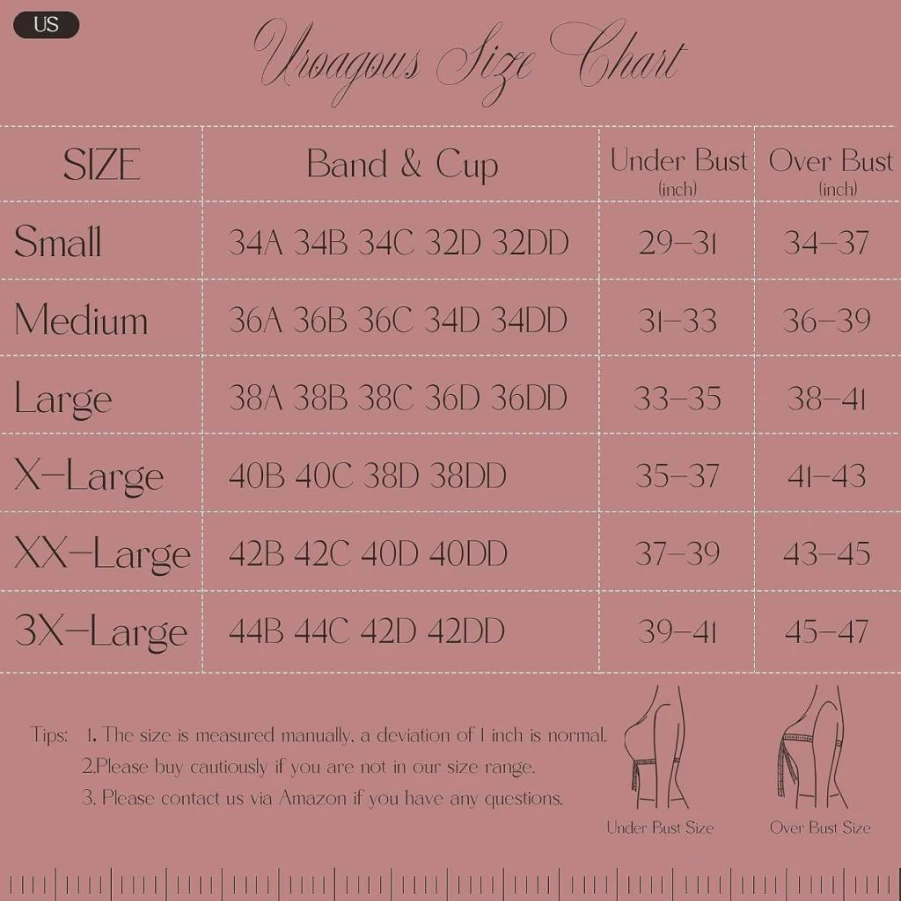 Uroagous Women's Wireless Deep V Plunge Bralette - Seamless No Underwire T-Shirt Bra with Extender