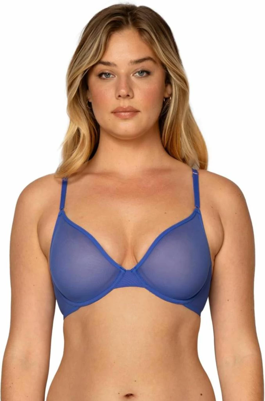 Smart & Sexy Sheer Mesh Demi Underwire Bra - Single or 2-Pack, Flirty Lace Supportive Bra for Women