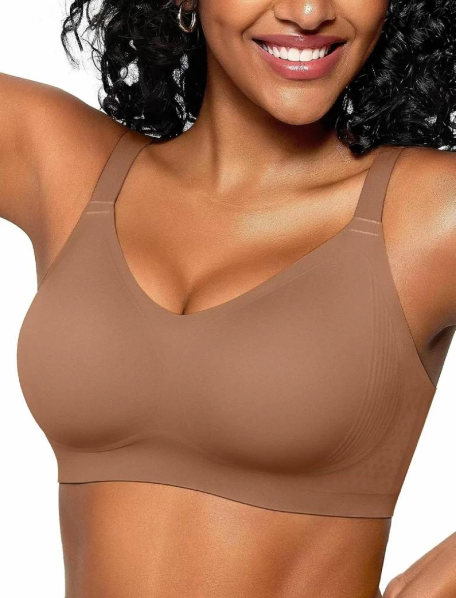 Vertvie Wireless Push Up Bra for Women - Seamless Full Coverage Sports & Everyday Comfort Bra - Regular & Plus Sizes