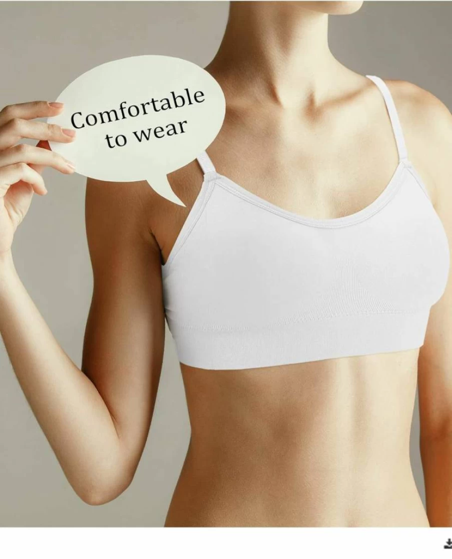 Geyoga Women's 6-Pack Wireless Sports Bras - Seamless Padded Bralette & Camisole Tank Tops for Comfort & Support