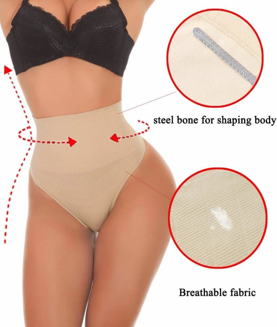 SEXYWG Women's Tummy Control Waist Cincher Girdle - Slimming Body Shaper Thong Panty for Shapewear