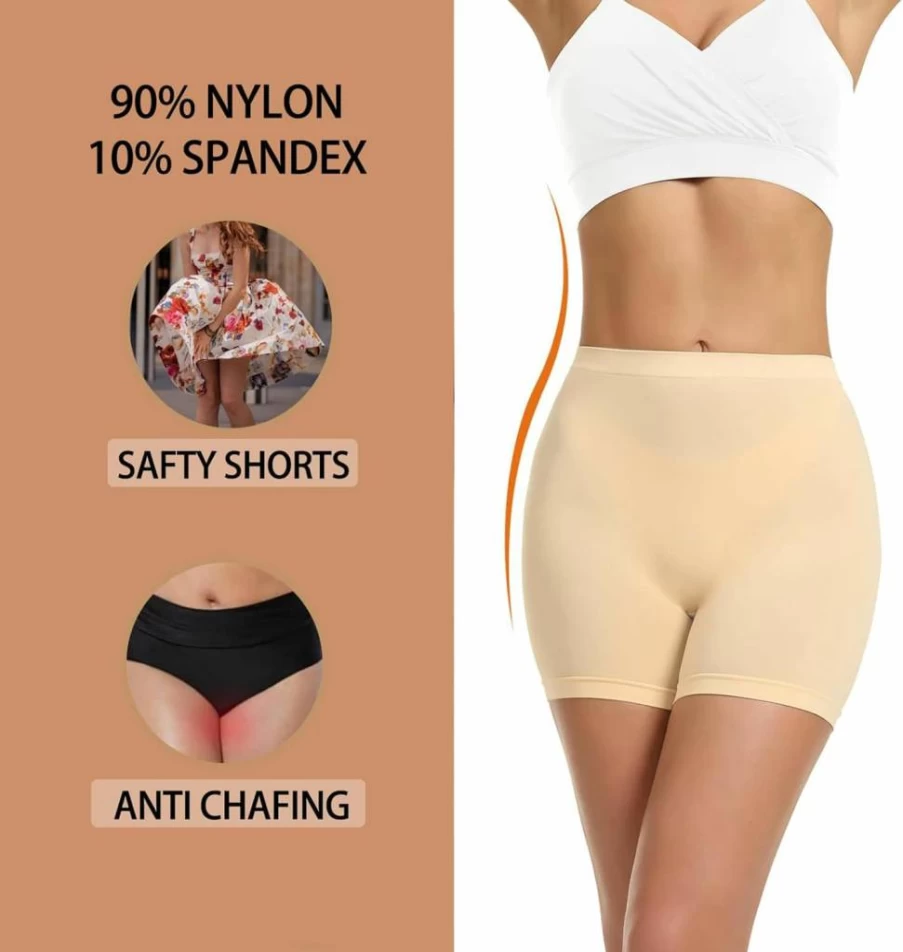 LALESTE Women's Anti-Chafing Slip Shorts - Seamless Long Leg Boxer Briefs for Under Dresses, Smooth Comfort Underwear