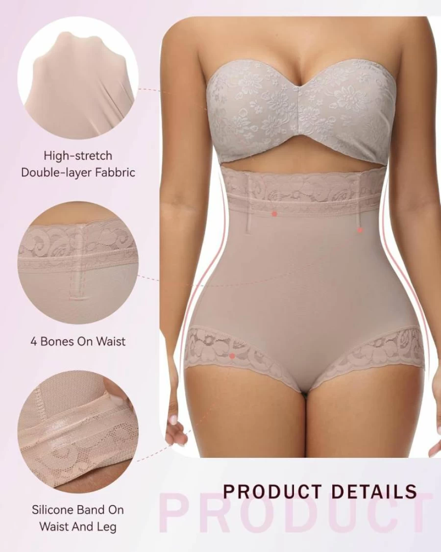 SHAPSHE High Waisted Shapewear Shorts for Women - Tummy Control & Butt Lifting Faja Compression Underwear