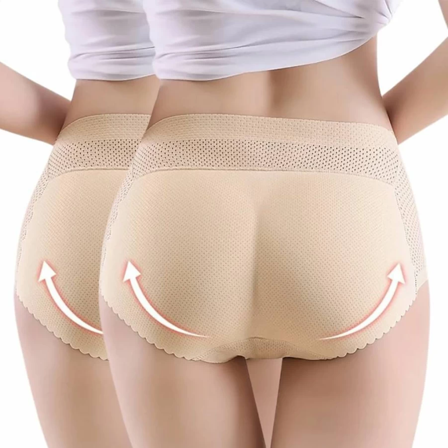 Aimery Women's Seamless Butt Lifting Shapewear Panties – 2-Pack Padded Hip Enhancer for Body Shaping & Control