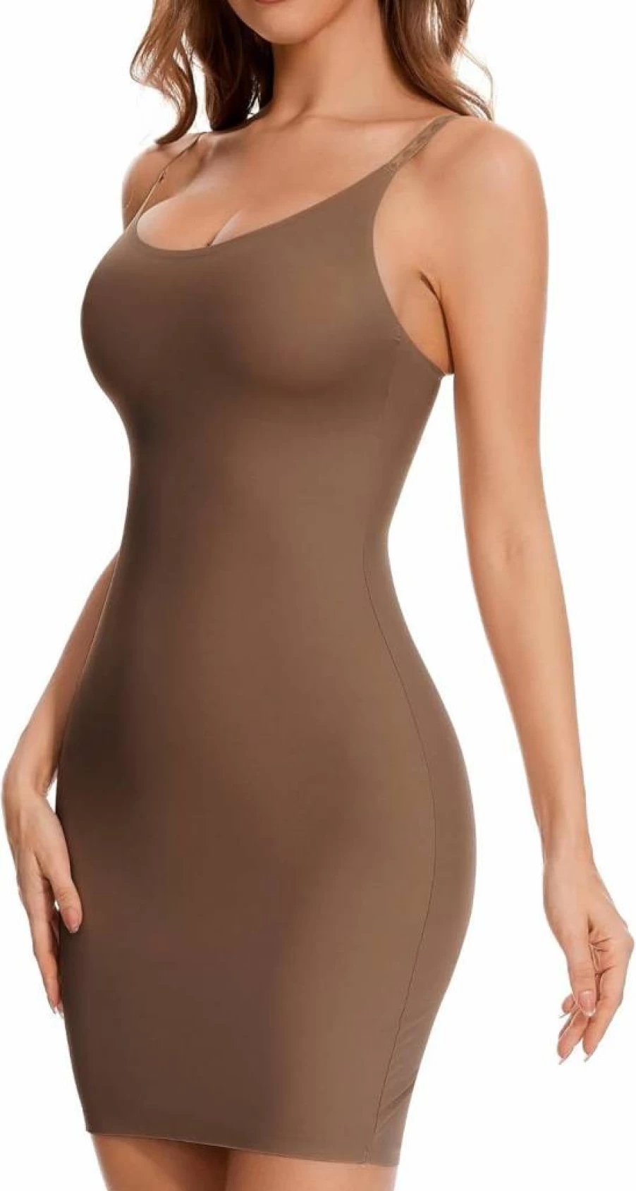 AliyaFeng Women's Seamless Tummy Control Shapewear Dress Slip - Full Body Shaper Cami for Under Dresses