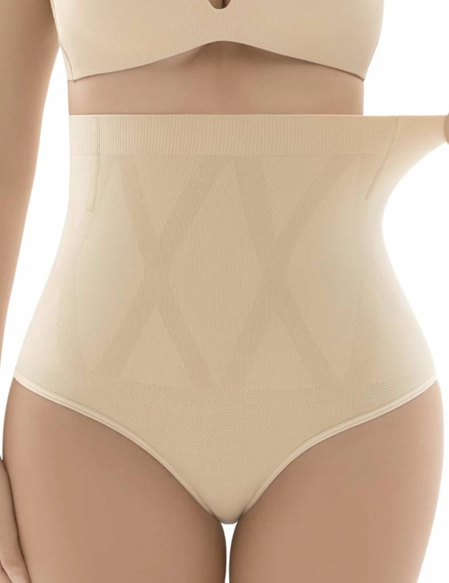 KAWERI Women's High Waist Tummy Control Shapewear - Seamless Cotton Panties Girdle for Body Shaping Under Dresses