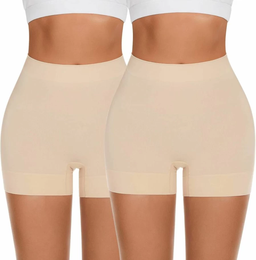 FRESBEIT Women's Anti-Chafing Slip Shorts - Smooth Shapewear Boyshorts for Under Dresses