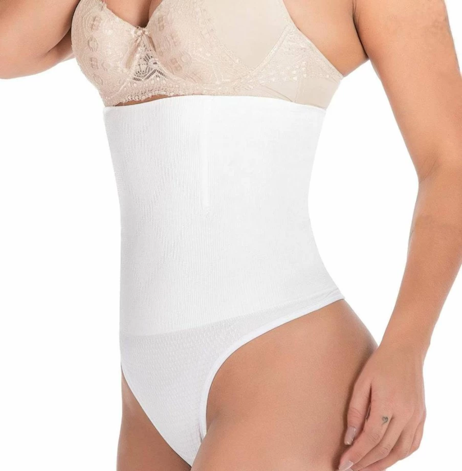 SAYFUT High Waist Tummy Control Shapewear Thong for Women - Seamless Waist Cincher Girdle Slimming Panty Sexy Bodyshaper