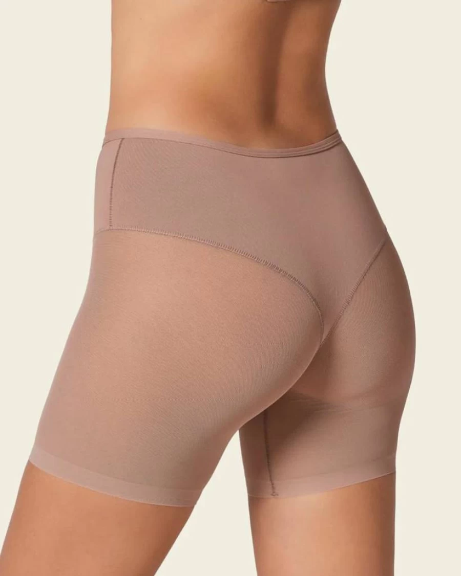 Leonisa Women's Seamless Shapewear Shorts – Anti-Chafing, Butt-Lifting, Undetectable Sheer Shaper for Comfort & Support