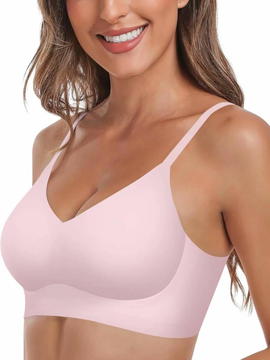 HORISUN Women's Wireless Seamless Bra - Full Coverage Comfort Support Padded Underwear