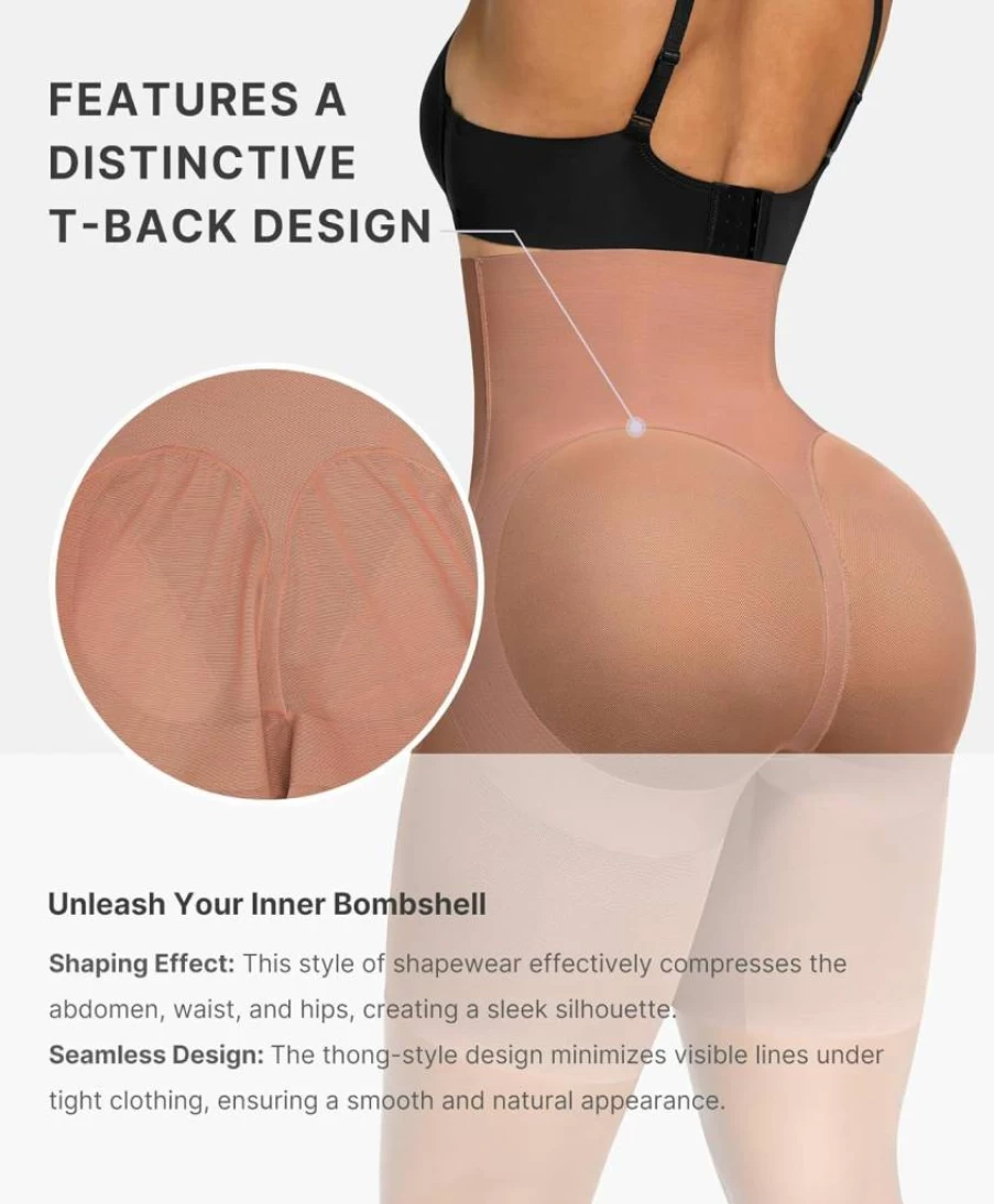 SHAPELLX High Waist Tummy Control Shapewear Shorts for Women – Butt Lifting Body Shaper Panties & Cincher Girdle