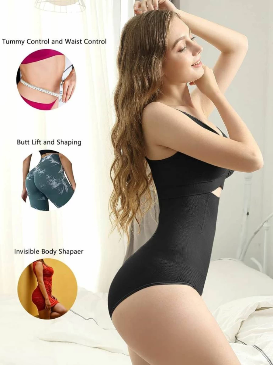 iloveSIA Women's High-Waisted Shapewear 3-Pack - Tummy Control Underwear for Body Shaping, Postpartum Recovery & Everyday Comfort