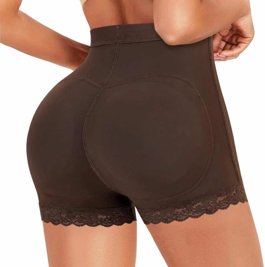 AOSBOEI Women's Seamless Butt Lifter Shorts – Tummy Control Shapewear with Hip Enhancer Pads for a Lifted Look