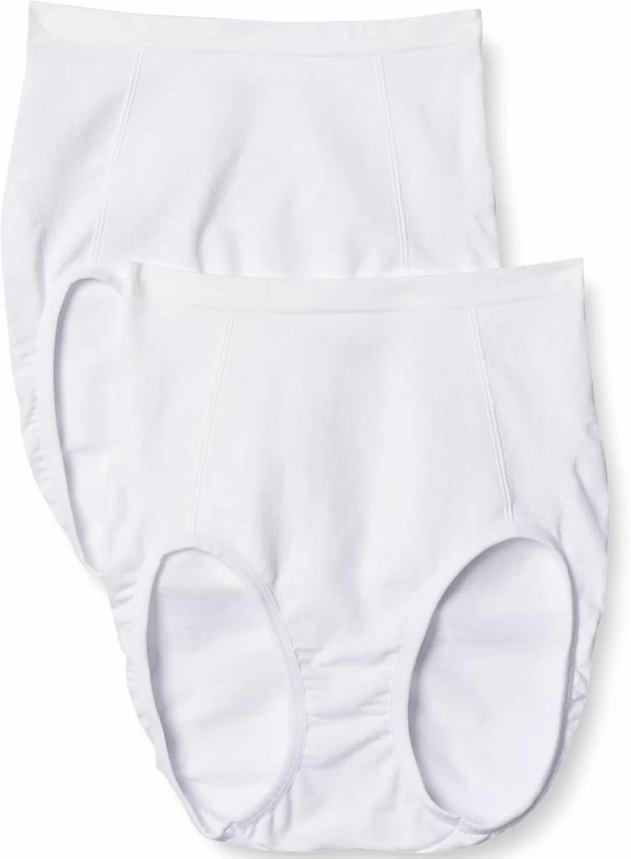 Bali Women's Seamless Ultra-Firm Control Shapewear Briefs - 2-Pack High-Waisted Shaping Underwear for Tummy Control