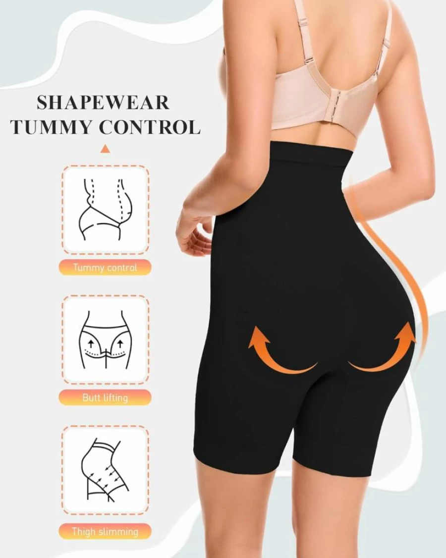 BESTENA High Waisted Tummy Control Shapewear Shorts for Women - Seamless Body Shaper, Butt Lifting & Thigh Slimming Panties