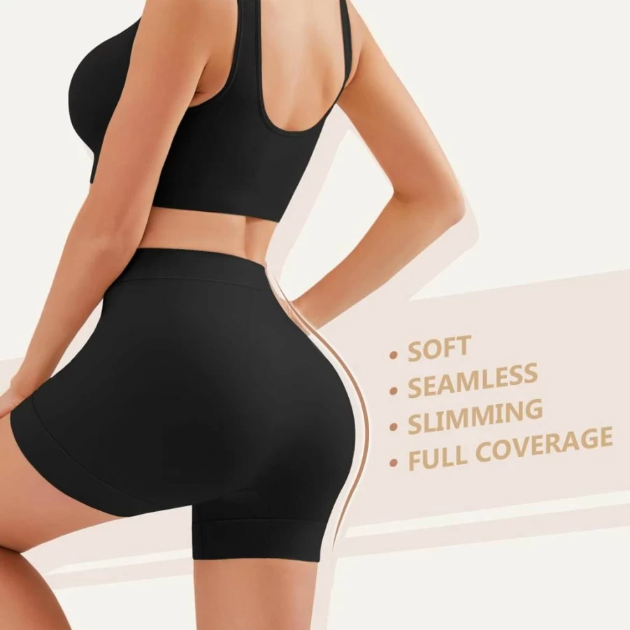 YADIFEN Women's Seamless Anti-Chafing Boyshort Panties - Smooth Yoga Shorts for Under Dresses, Slip Shorts for Comfort & Invisible Wear