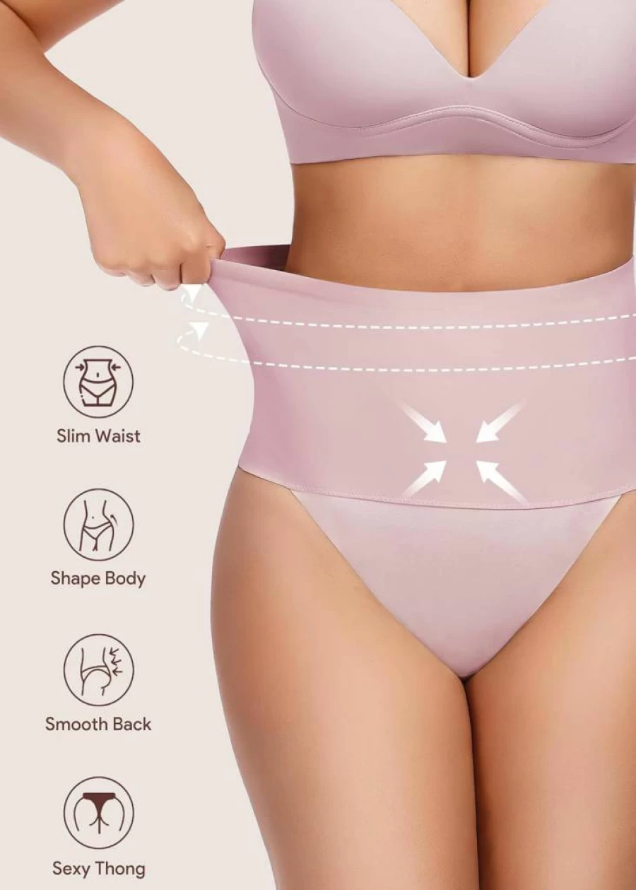 HBselect Seamless Thong Shapewear for Women - Tummy Control Body Shaper Underwear Girdle Briefs