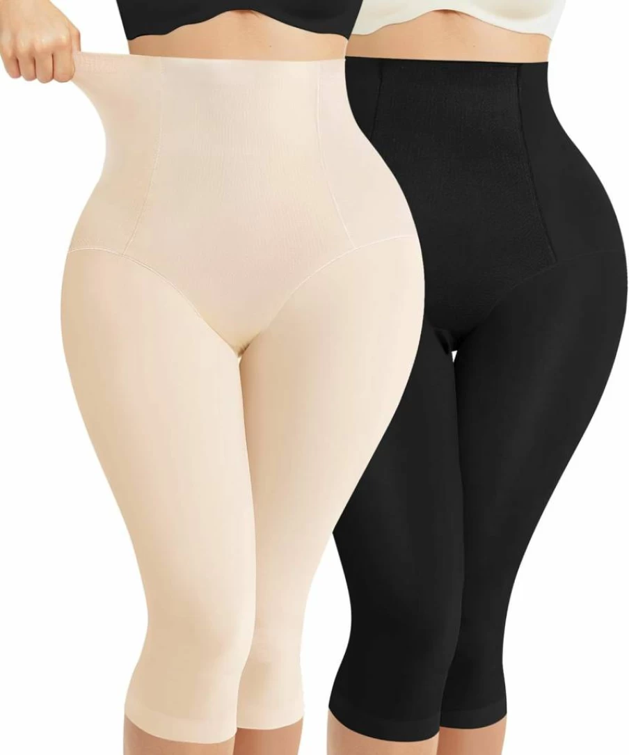 Nebility Women's High-Waisted Compression Leggings - Seamless Tummy Control Shapewear, Butt Lifting & Thigh Slimming Body Shaper Panties