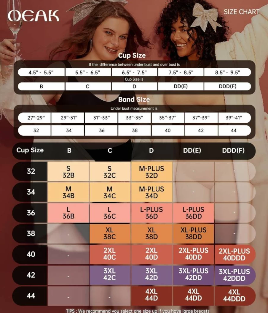 OEAK Women's Wireless Seamless Bra - Full Coverage Supportive Lounge Bra, Plus Size Comfort T-Shirt Bra for Everyday Wear